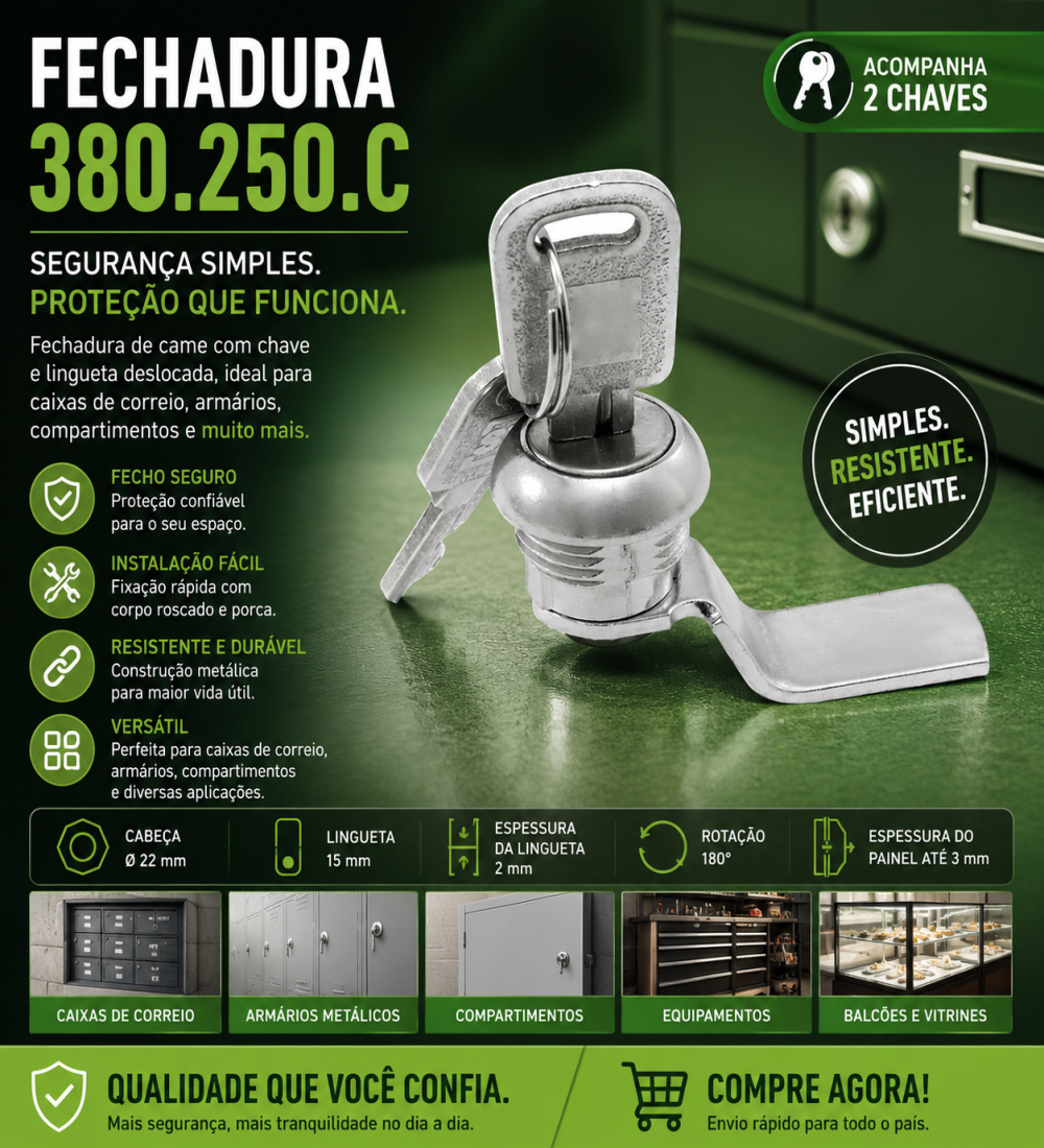 Fechadura 380.250.C Ch Iguais